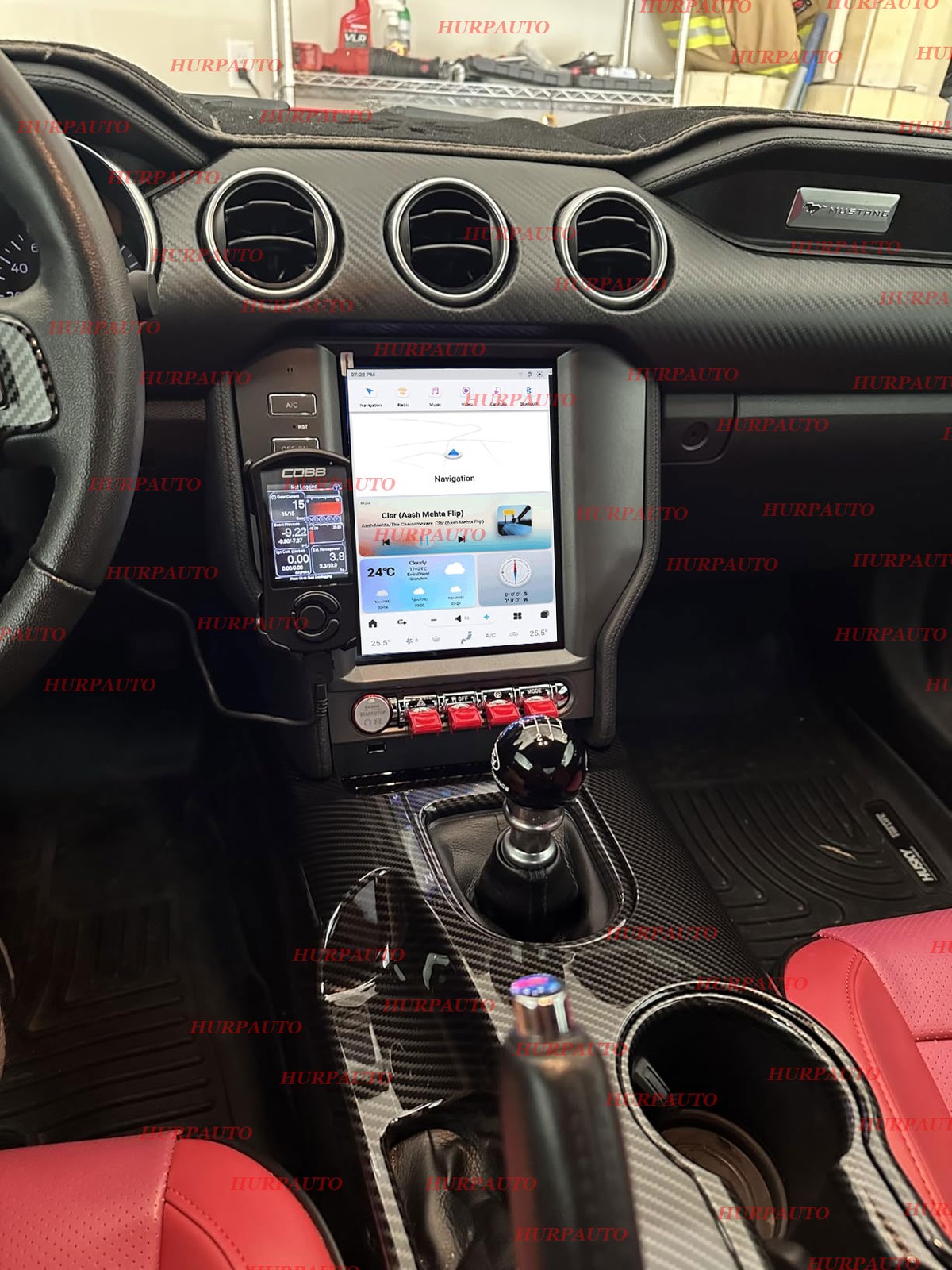 UPGRADED 4+64G Car Radio For 2015-2021 Ford Mustang Carplay Android 15 8 Core FM
