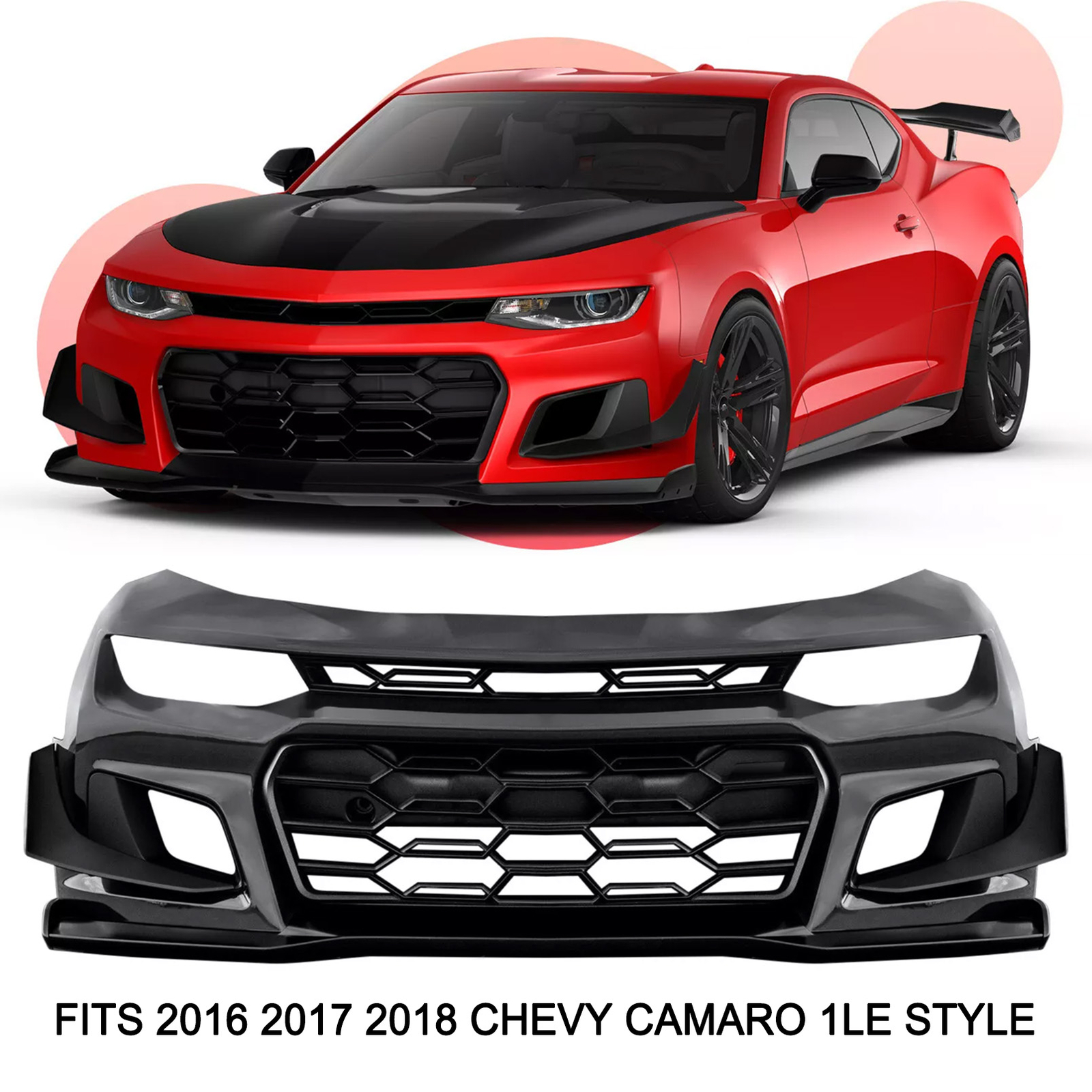 For 2016 2017 2018 Chevy Chevrolet Camaro 1LE style Front Bumper Conversion Kit