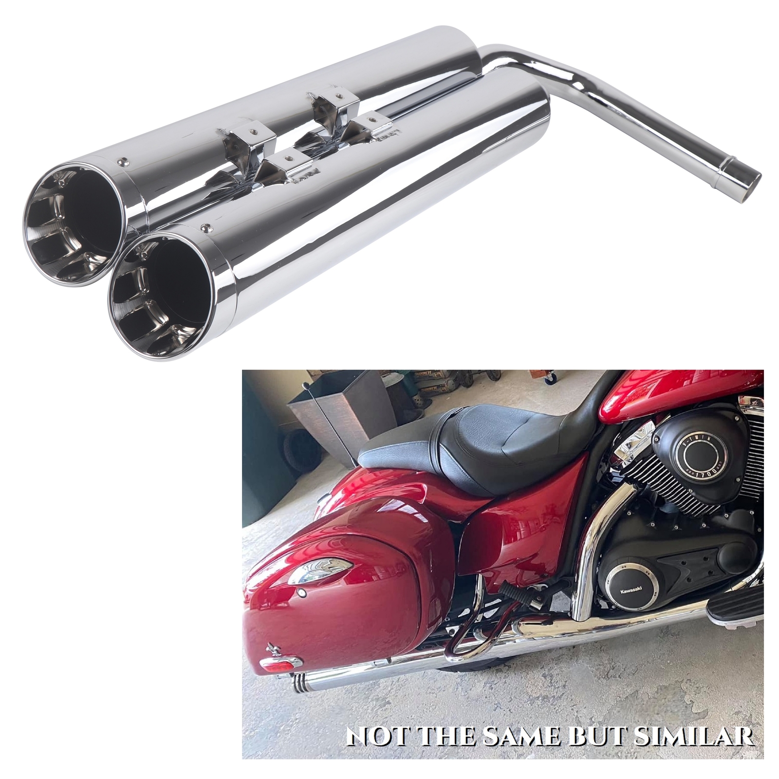 4.0'' Pipes for Kawasaki Vulcan 1700 Vaquero, Voyager, Kawasaki Vulcan S Models