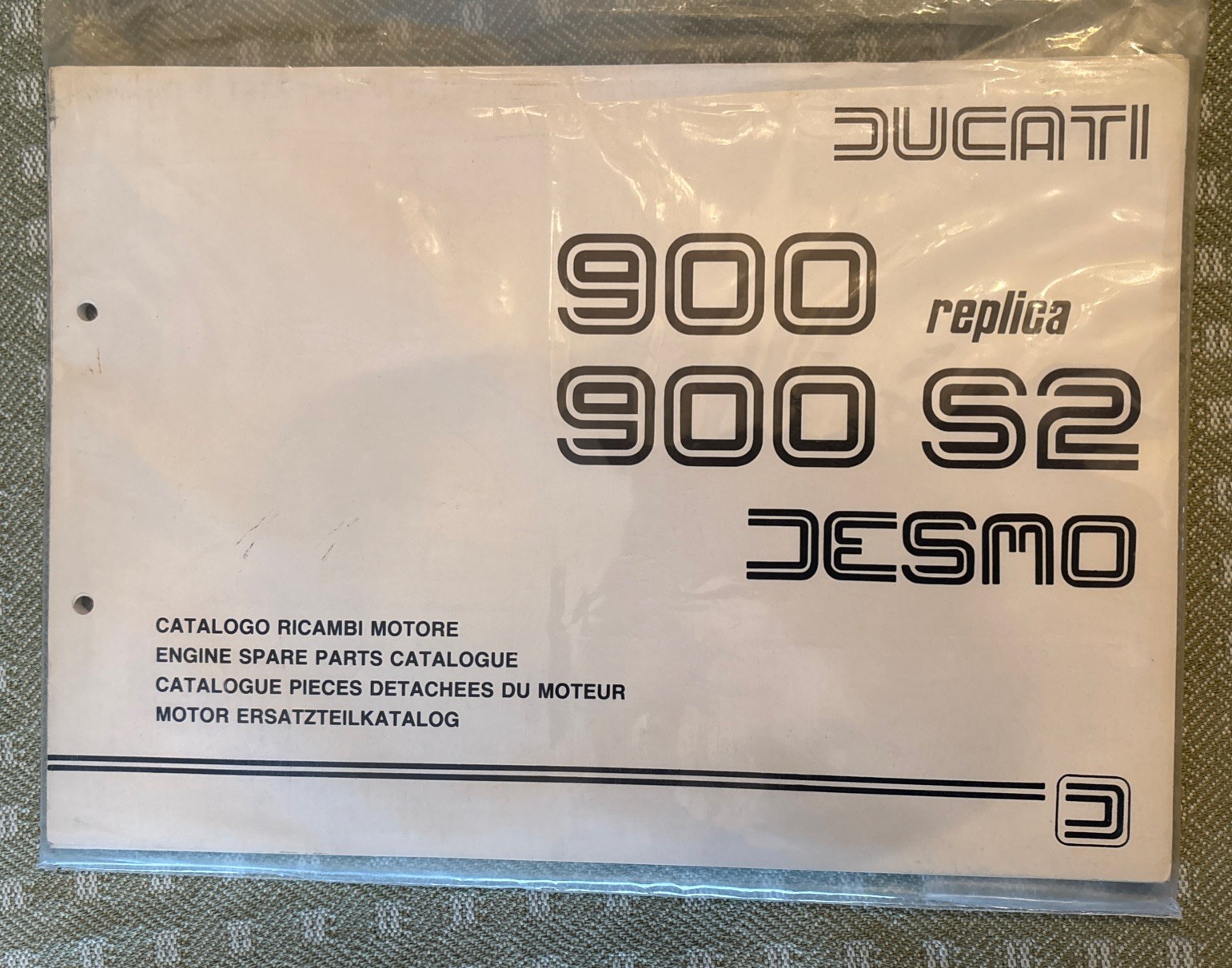 Ducati Bevel 900 S2 900 Replica Spare Parts Catalog Parts Book Original NOS Ducati Bevel 900 S2 900 Replica Spare Parts Catalog Parts Book Original NOS