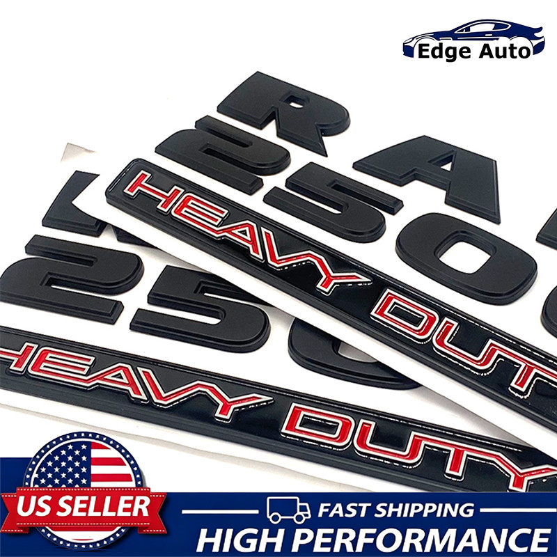 2Pcs Front Door Emblems Badges For 2013-2018 RAM 2500 HEAVY DUTY Matte Black 2Pcs Front Door Emblems Badges For 2013-2018 RAM 2500 HEAVY DUTY Matte Black
