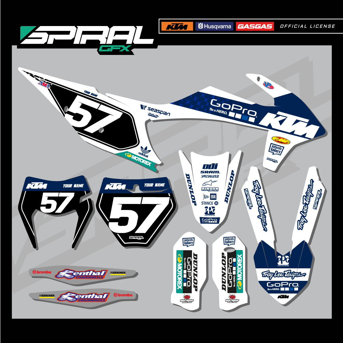Custom MX Graphics Kit Factory PRO GO KTM SX SXF 125 250 350 450 2019 ALL YEARS