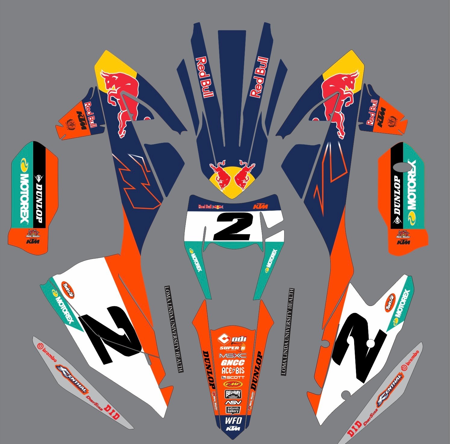 Graphic Kit for 2016-2018 KTM EXCF Decals Graphic Kit for 2016-2018 KTM EXCF Decals