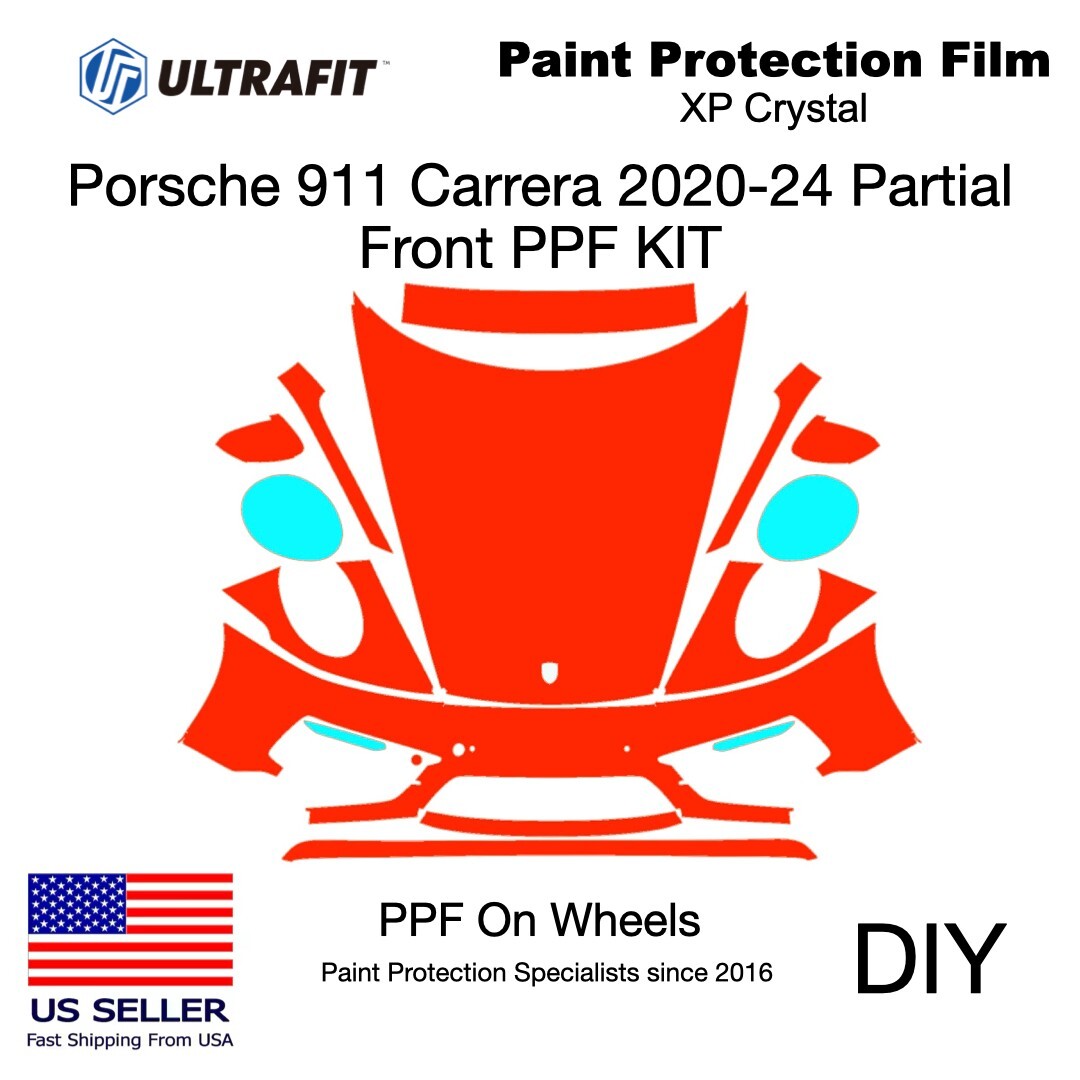 Porsche 911 Carrera (4, 4GTS, T, S, GTS, 4S) Pre-Cut Kit DIY, PPF Gloss