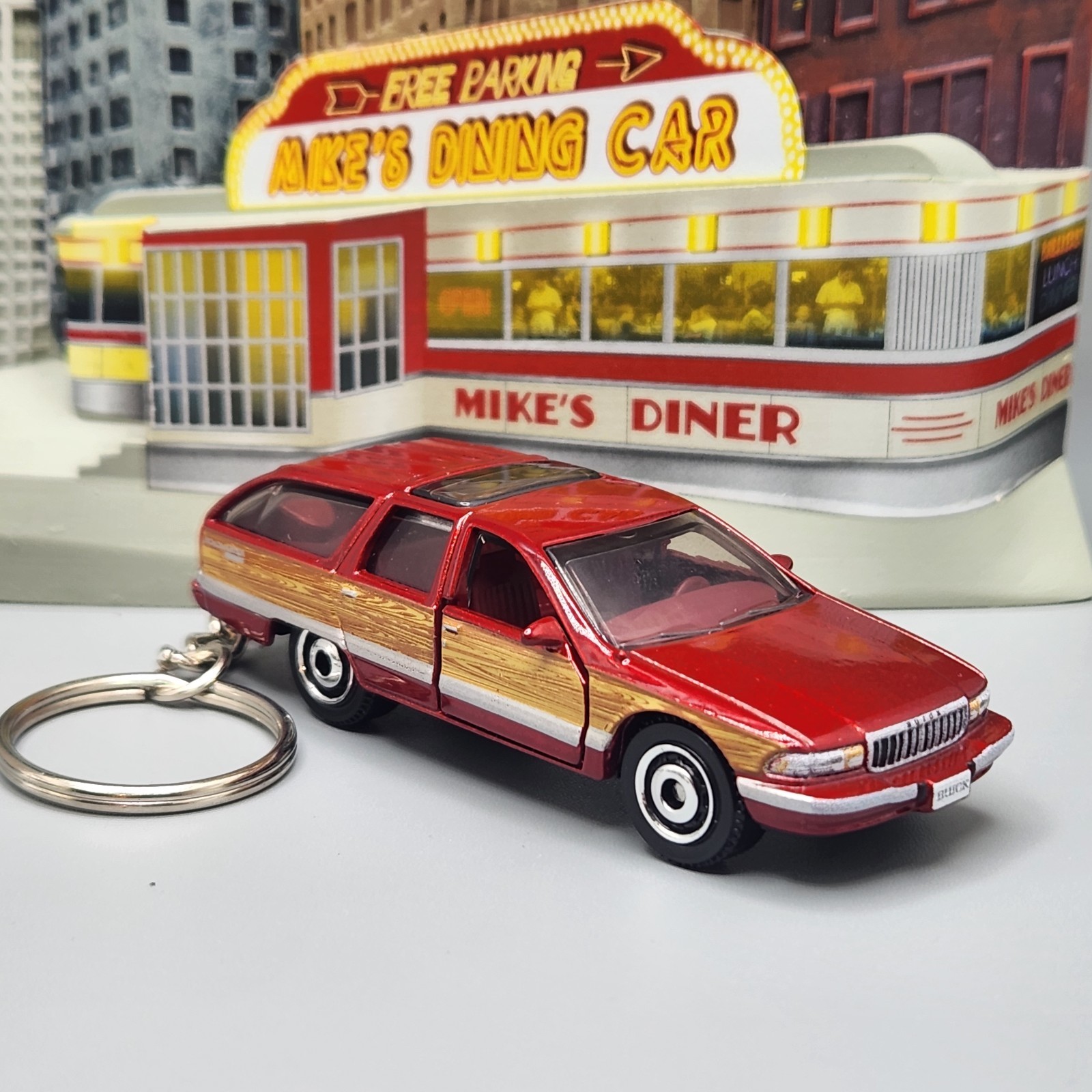 Fits Buick Roadmaster Estate 1991-1996 Red Custom Car Key chain