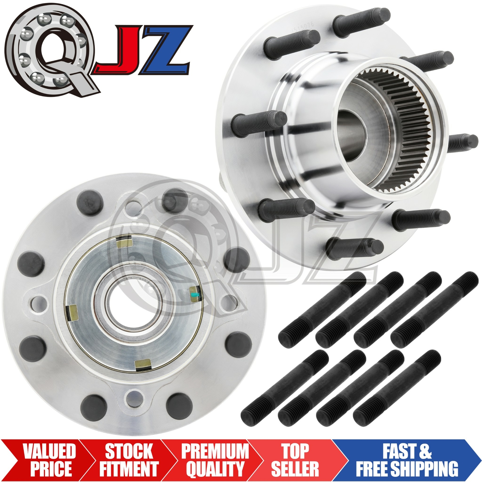 [FRONT(Qty.2pcs)] Wheel Hub for 1999 Ford F-250 F-350 Super Duty 2-Wheel ABS SRW