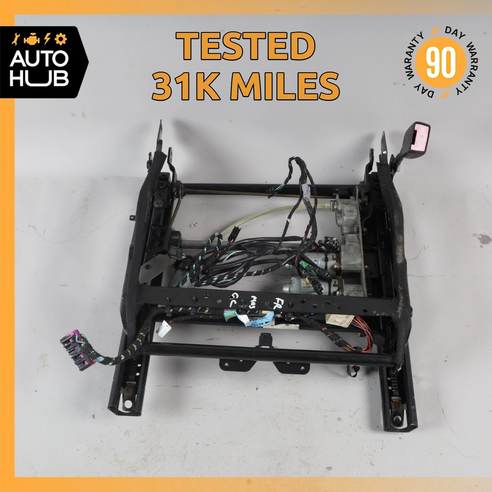 02-07 Maserati M138 4200 Coupe Front Right Seat Rail Track Frame w/Motors OEM 02-07 Maserati M138 4200 Coupe Front Right Seat Rail Track Frame w/Motors OEM