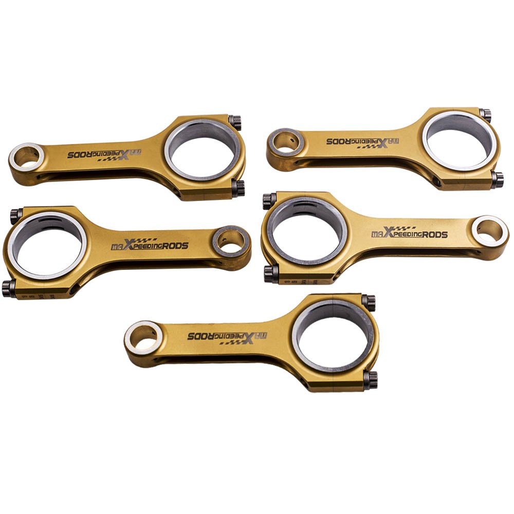 5x Titanizing 4340 Steel Connecting Rods+ARP2000 Bolts For Volvo 850 C70 139.5mm