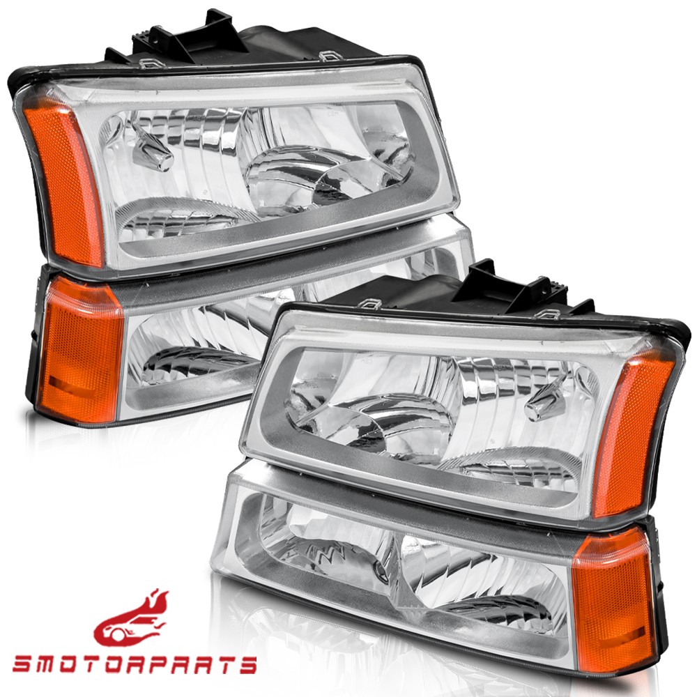 For 2003-2006 Chevy Silverado 1500 2500 HD 3500 Chrome Housing Headlights For 2003-2006 Chevy Silverado 1500 2500 HD 3500 Chrome Housing Headlights
