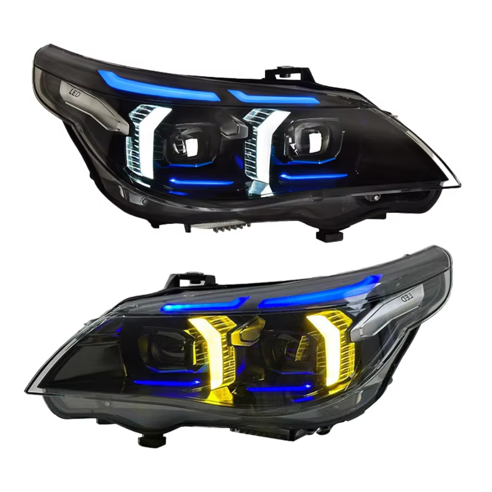 For BMW 5 Series E60  2003 2010 E60 Front Light Upgrade Car Lamp E60 Headlights