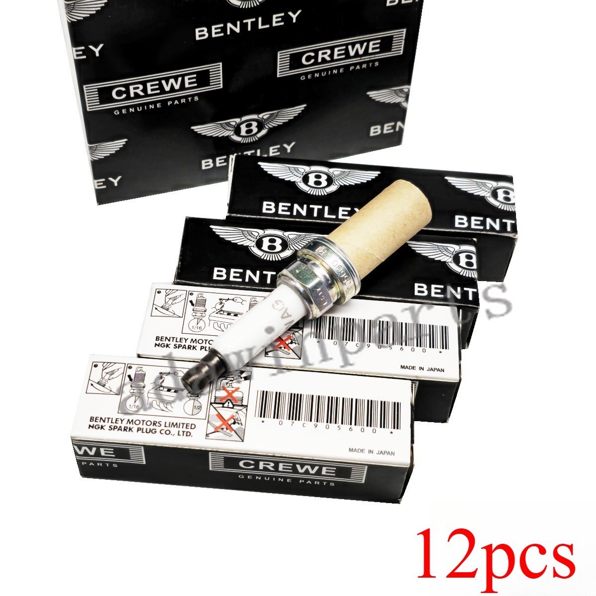 12pcs Spark Plug 07C905600 for Bentley Continental Flying Spur W12 Engine 10-18 12pcs Spark Plug 07C905600 for Bentley Continental Flying Spur W12 Engine 10-18
