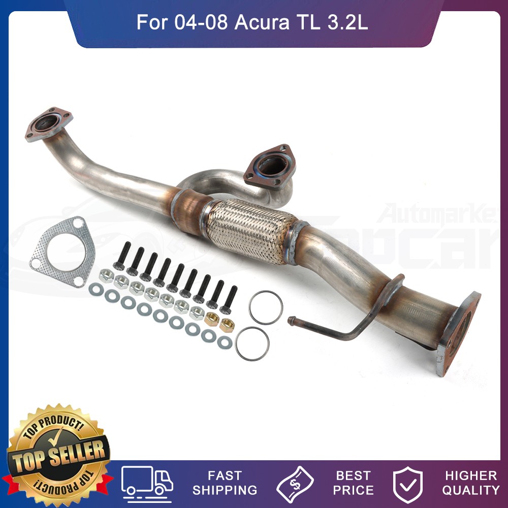 FRONT FLEX Y-PIPE Fit for 2003-2008 Honda Accord/Acura TL 3.0L/3.2L Direct-Fit