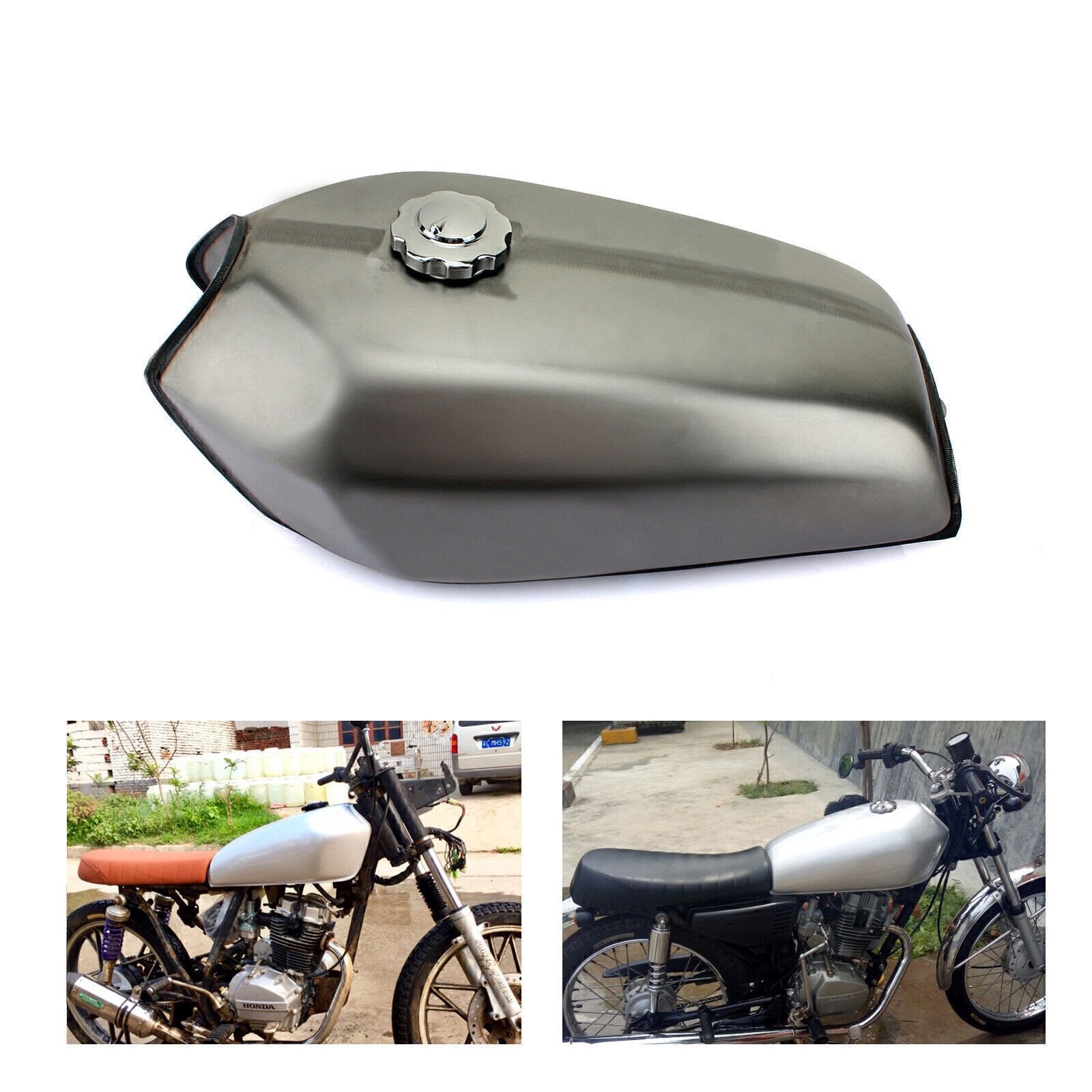 9L 2.4Gal Cafe Racer Custom Gas Fuel Tank Cap for Honda CG125/250 CG125S Classic