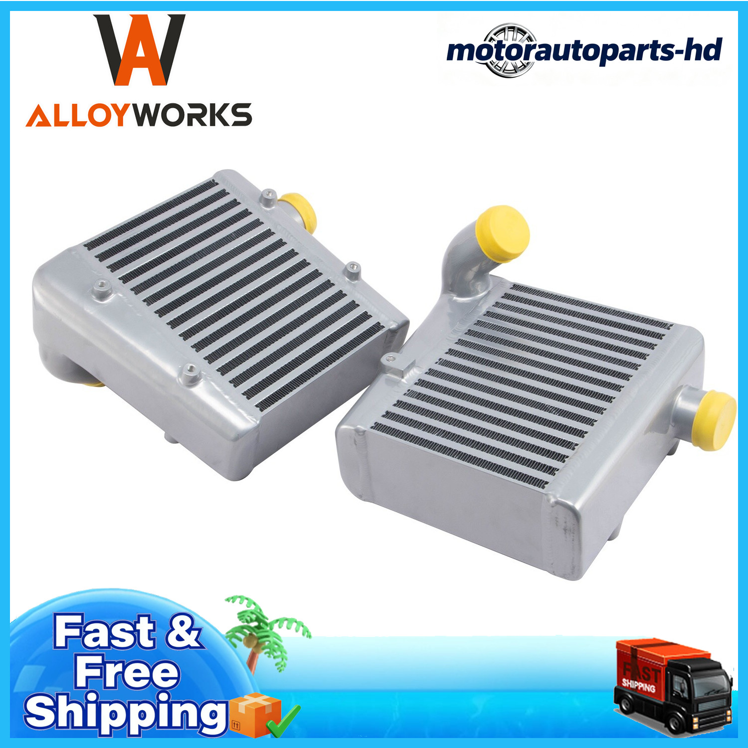 Dual Side Mount Intercoolers For 1990-96 NISSAN 300Zx Twin Turbo 3.0L NEW