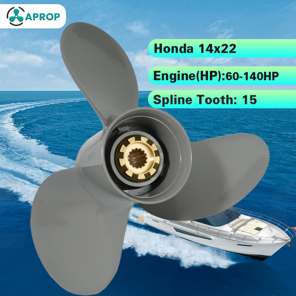 14x22 Aluminum Propeller Fit Honda Outboard Motor 60-140HP 15 Tooth 14x22 Aluminum Propeller Fit Honda Outboard Motor 60-140HP 15 Tooth