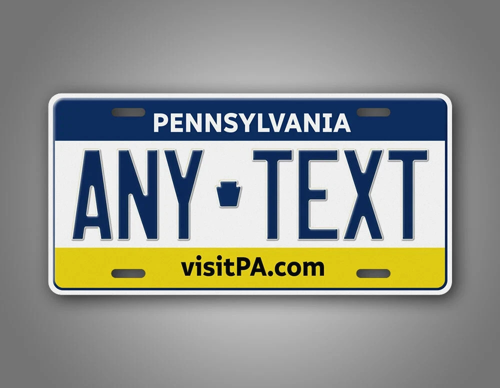 Personalized Pennsylvania License Plate \