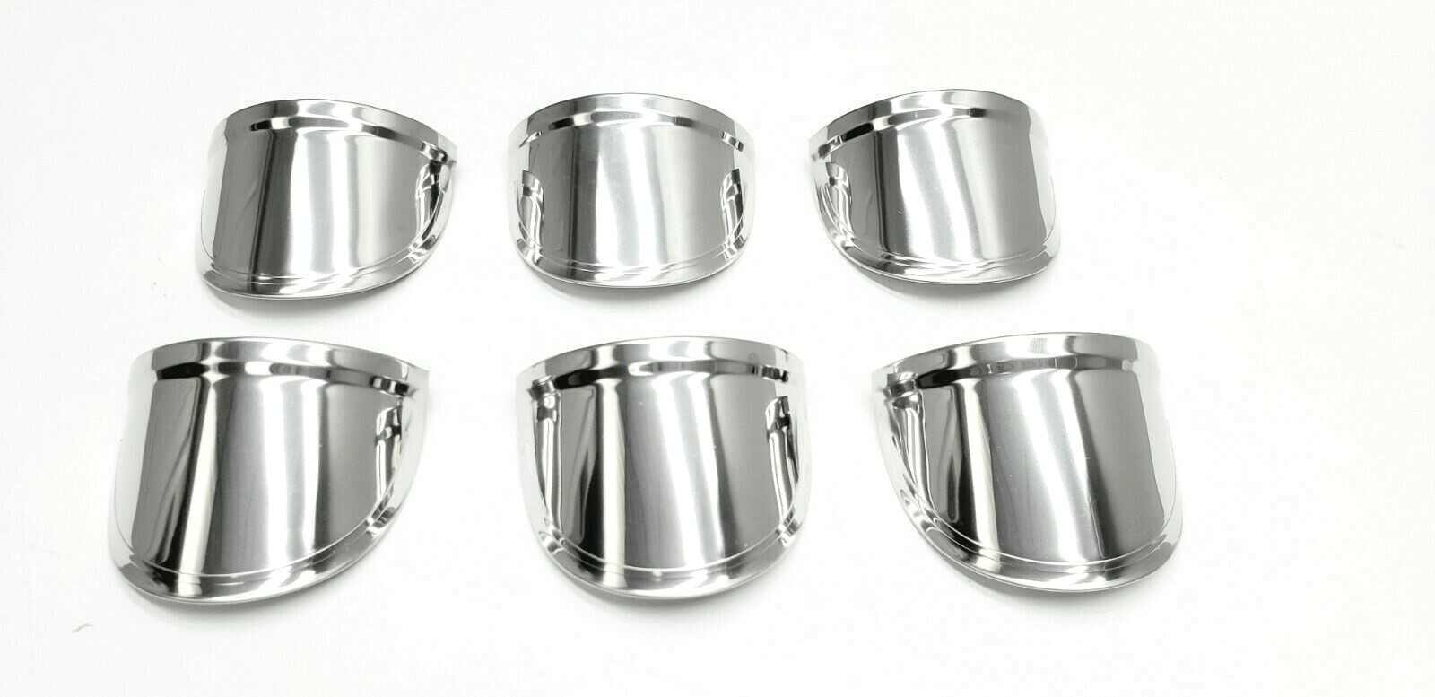 1963 1964 Chevy Impala Tail Light Lens Stainless Mini Visors Trim Set of 6 1963 1964 Chevy Impala Tail Light Lens Stainless Mini Visors Trim Set of 6