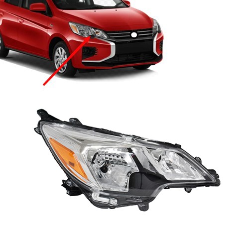 For 2021-2024 Mitsubishi Mirage / G4 Halogen Headlight Headlamp Passenger Side
