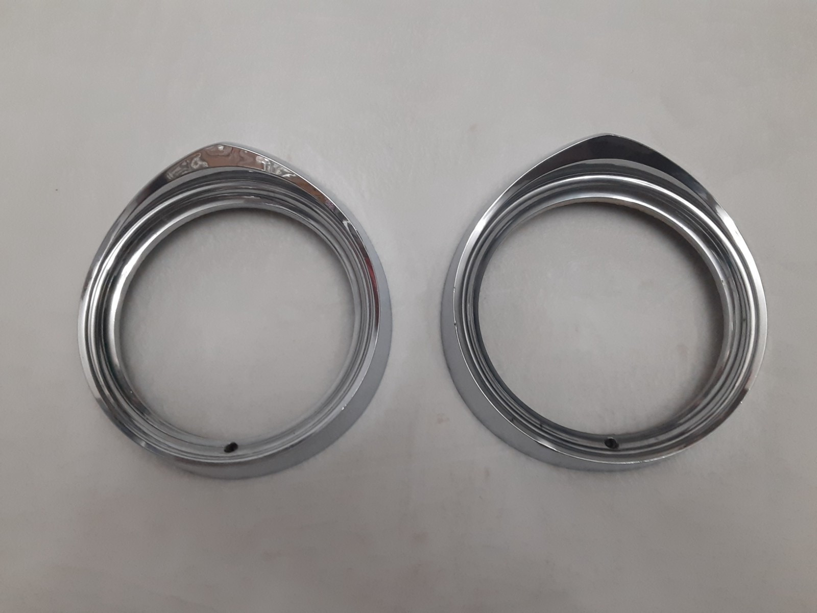** (Pair) Vintage 1955 Chrysler Chrome Headlight Bezels Rat Hot Rod ** (Pair) Vintage 1955 Chrysler Chrome Headlight Bezels Rat Hot Rod
