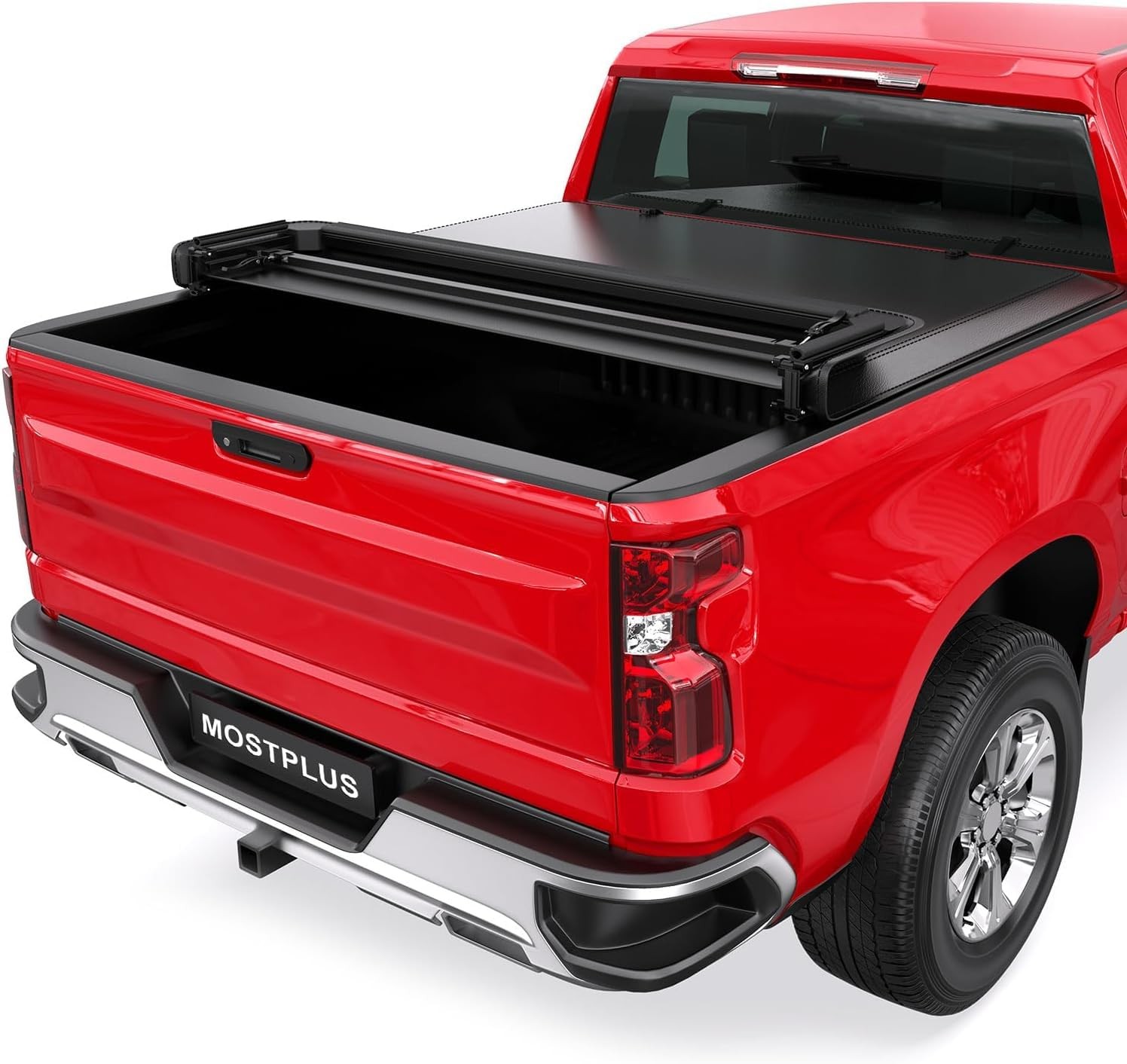 MOSTPLUS Quad FOLD Soft 6.7FT 79.4 in Truck Tonneau Cover Compatible with 2019-