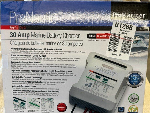 ProMariner ProNautic 12•30P 30 Amp 3-Bank Marine Battery Charger - New in box ProMariner ProNautic 12•30P 30 Amp 3-Bank Marine Battery Charger - New in box