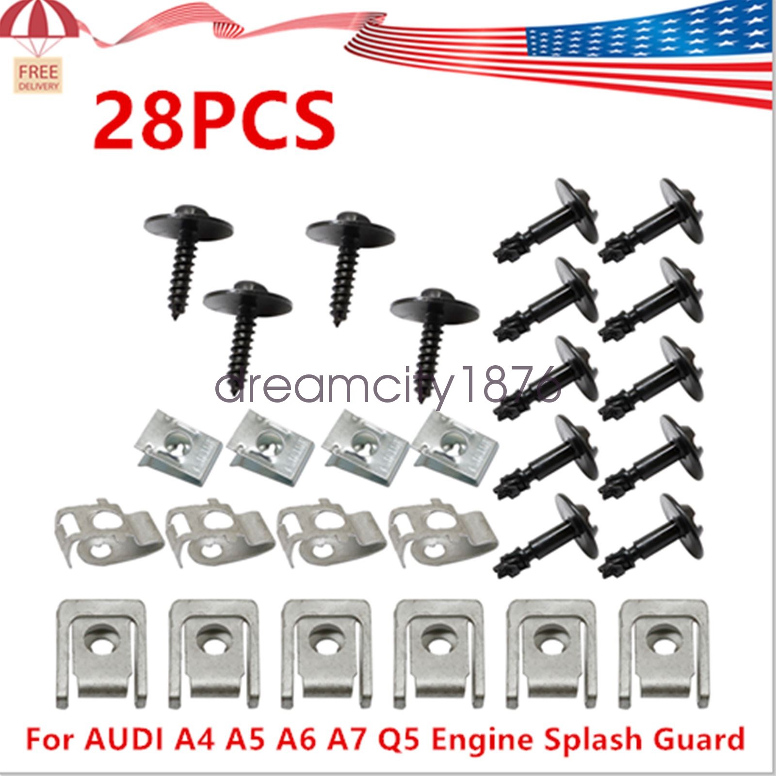 For AUDI A4 A5 A6 A7 Q5 Engine splash guard mounting kit screw 28pcs US