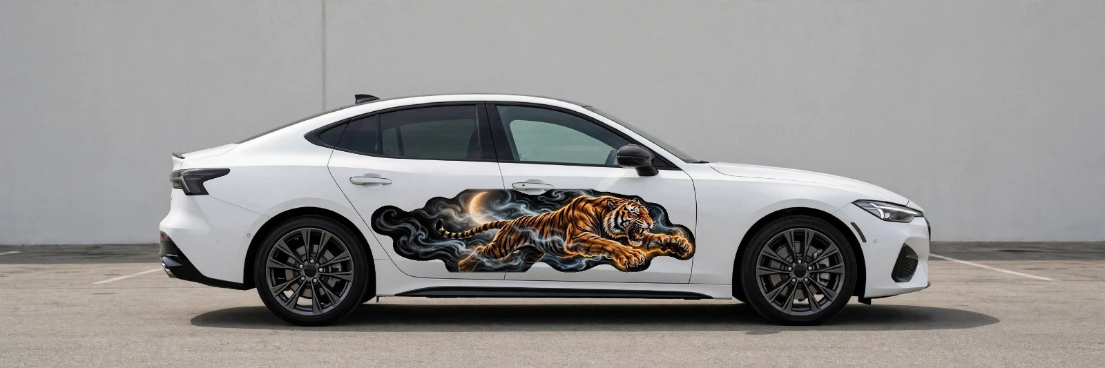 Japanese Inspired Tiger Pounce Car Decals Side Decal Both Sides JDM