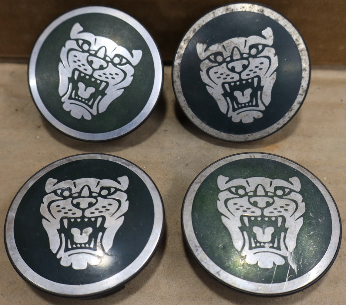 OEM Used Set 2002-2015 Jaguar S Type X Type XJ XF XJ6 XJ8 XK Green Center Caps