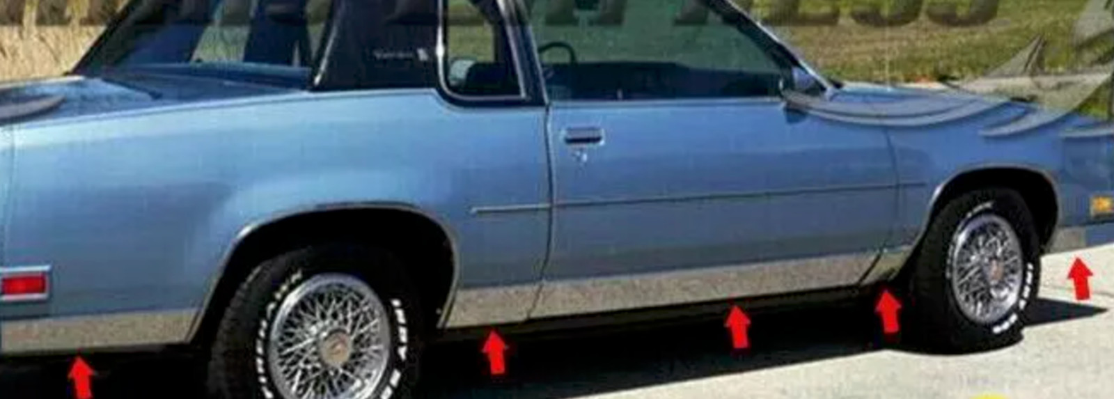 fits:1978-1988 Oldsmobile Cutlass Supreme 2Dr Flat Rocker Panel Trim 5 1/2\