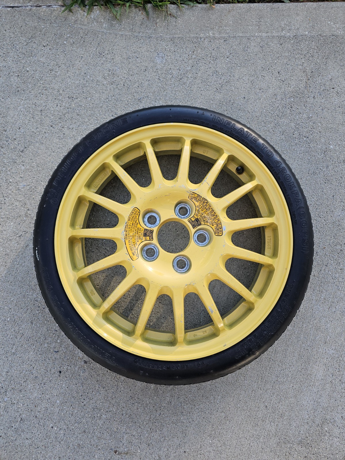 2004-2011 MAZDA RX8 RX-8 COMPACT DONUT SPARE WHEEL RIM TIRE 125/70/17 USED OEM
