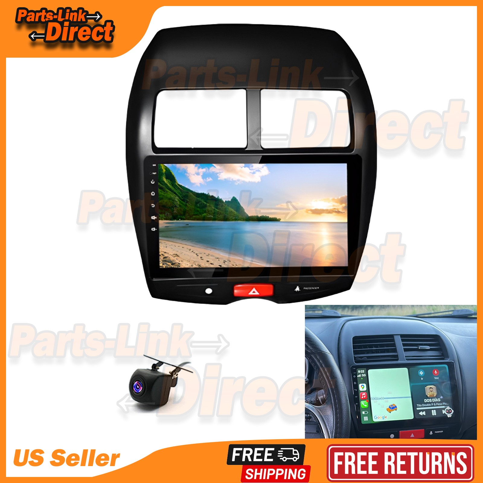 For 10-17 Mitsubishi ASX 10-inch Touchscreen Android 13 In-car Nav System 2+64G