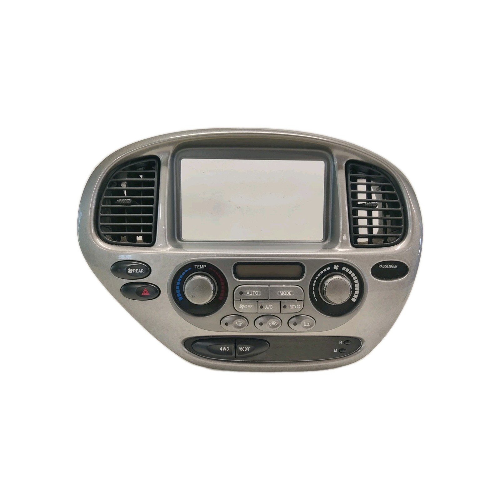 2001-2007 Toyota Sequoia Radio Trim Bezel HVAC Control Silver 4x4 Read Descripti