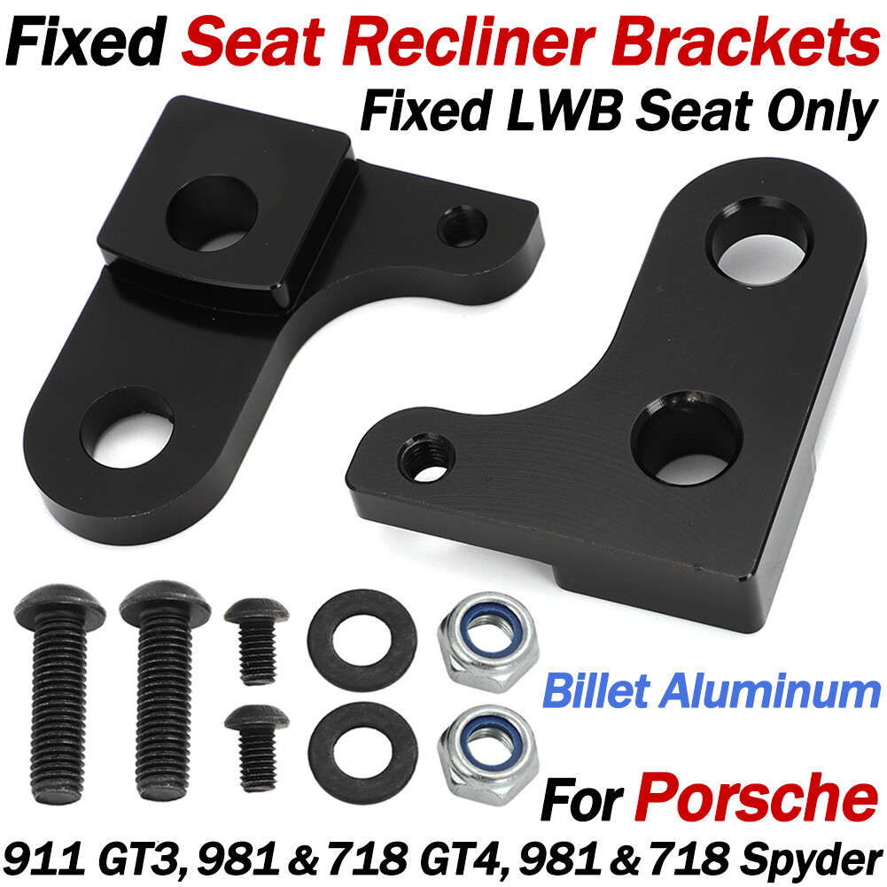 For Porsche 918 Fixed LWB Seat Recliner Brackets 911 GT3 981 & 718 GT4 / Spyder