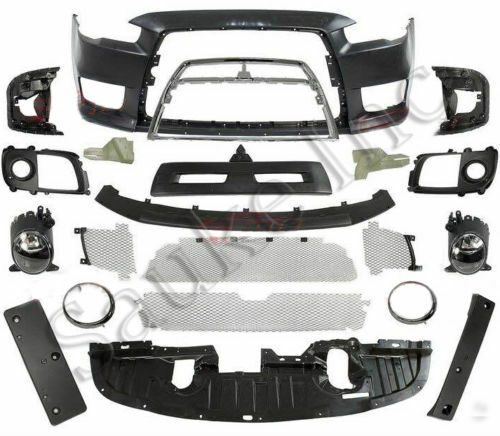  Front Bumper GRILLE Set fits 2008 -16 Mitsubishi Lancer Evolution EVO GSR
