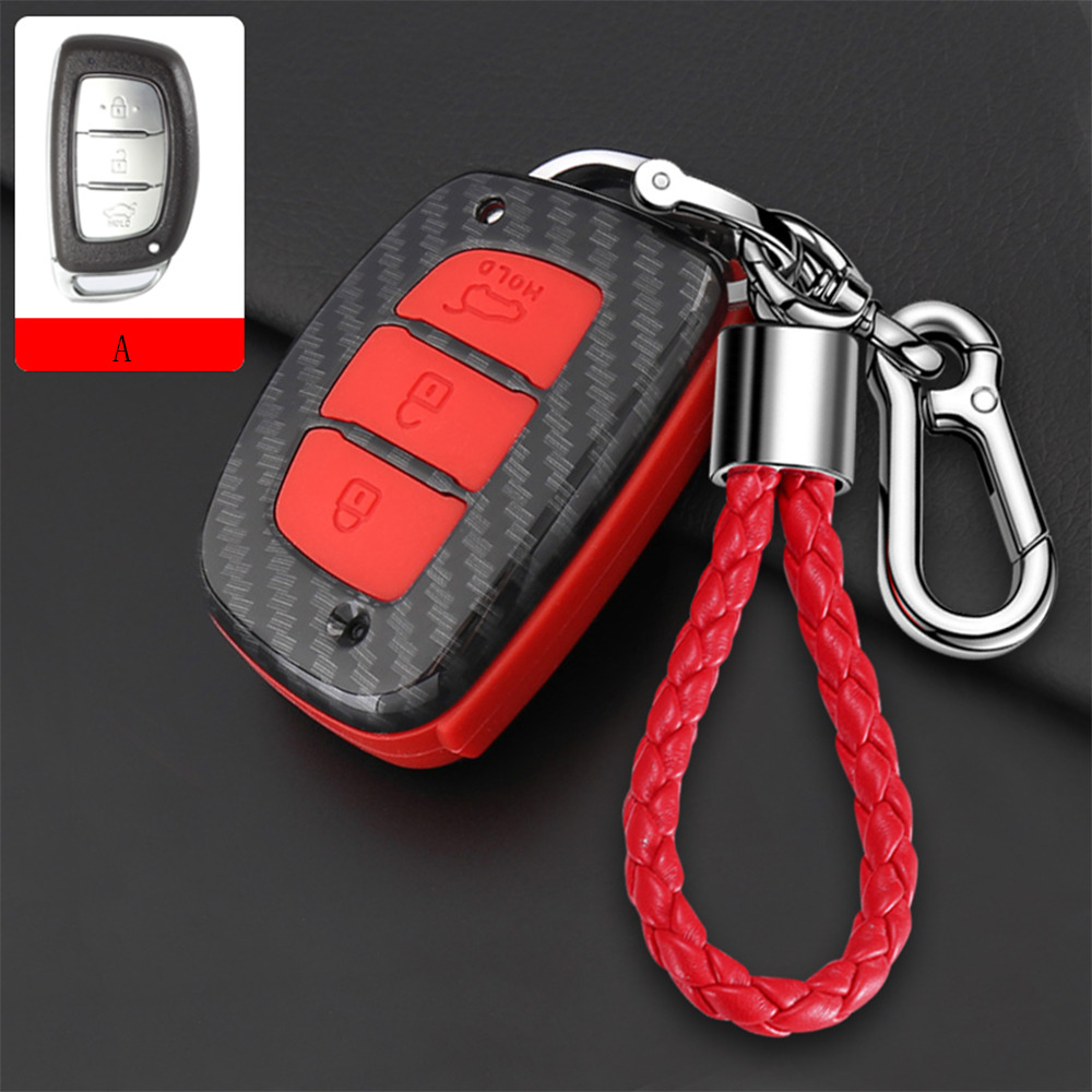 Car Remote Flip Key Fob Case Keychain For Hyundai LAFESTA/ELANTRA/Tucson Red