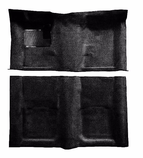 ACC 70-73 CAMARO FIREBIRD BLACK MOLDED AUTO CARPET SET W/ PADDING -WITHOUT TAIL 