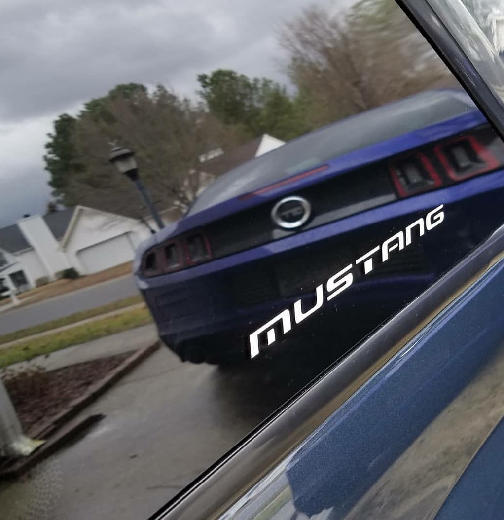 79-93 fox mustang quarter window sticker decals x4