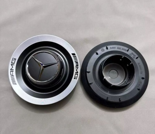 Mercedes Benz C63s E63s CLS63s AMG Fits OEM Black Silver Center Cap A0004004500 Mercedes Benz C63s E63s CLS63s AMG Fits OEM Black Silver Center Cap A0004004500