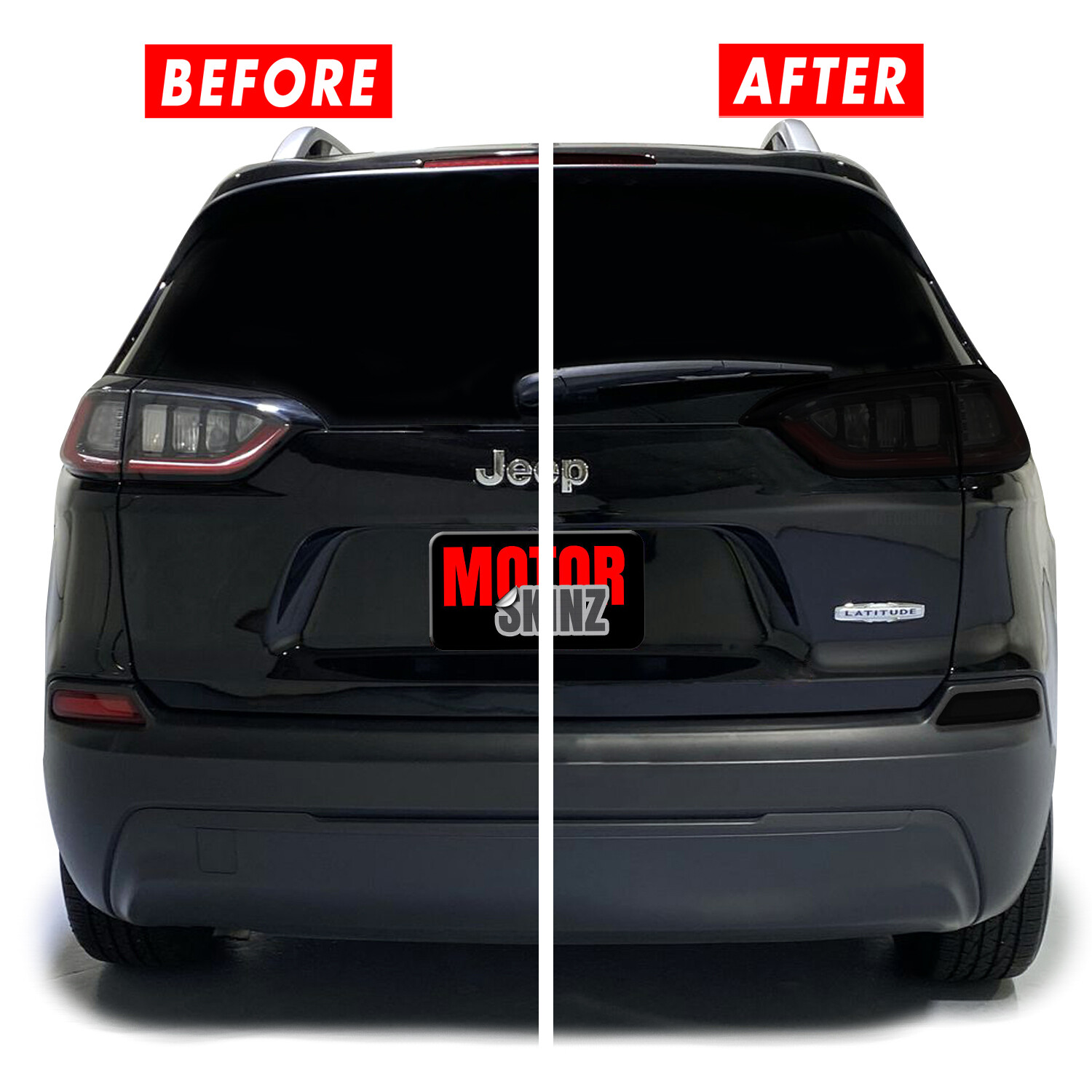 FOR 19-22 Jeep Cherokee Tail Light, Reflector, 3rd Brake Light SMOKE Tint 