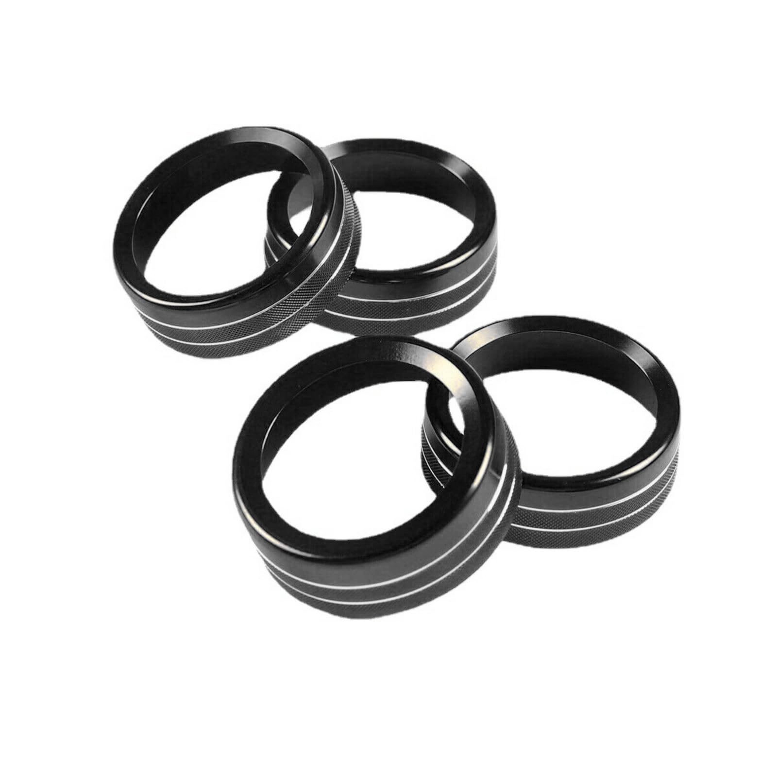 4-Pc Aluminum AC Knob Covers for Toyota Tacoma 2016-2023, Black