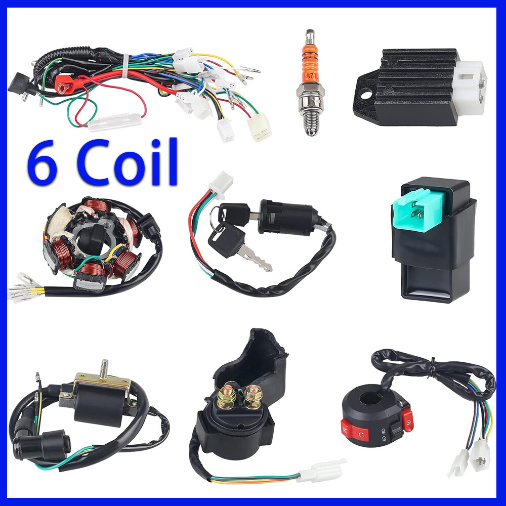 Wire Harness 6 Coil Stator CDI Wiring Harness for 125CC 110cc ATV Taotao 4Stroke Wire Harness 6 Coil Stator CDI Wiring Harness for 125CC 110cc ATV Taotao 4Stroke