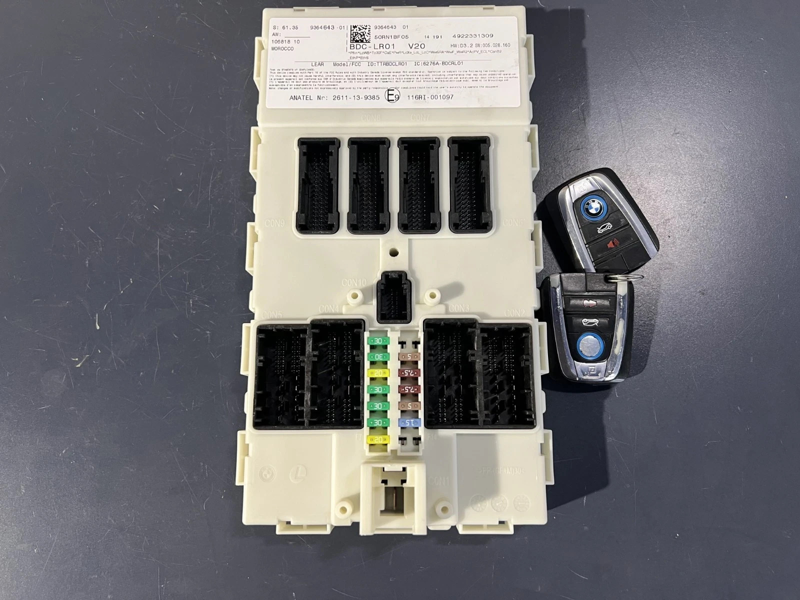 14-21 BMW i3 I01 Hybrid Front Comfort Body Computer Control Module BCM W/Key OEM