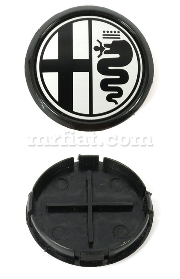 Alfa Romeo Spider Wheel Cap Emblem Silver Black 1990-93 New