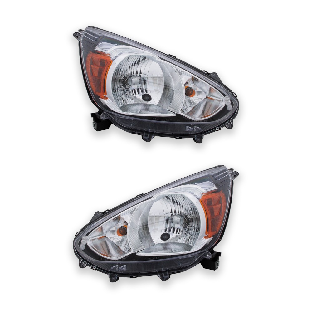 Headlights Front Lamps for 14-20 Mitsubishi Mirage Left & Right Pair Set