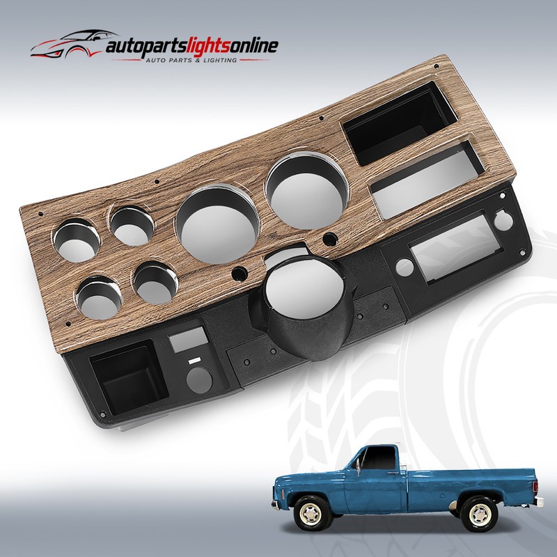 Base Dash Bezel Gauge Cluster Cover W/o A/C For 1975-1977 Chevy GMC Pickup Truck