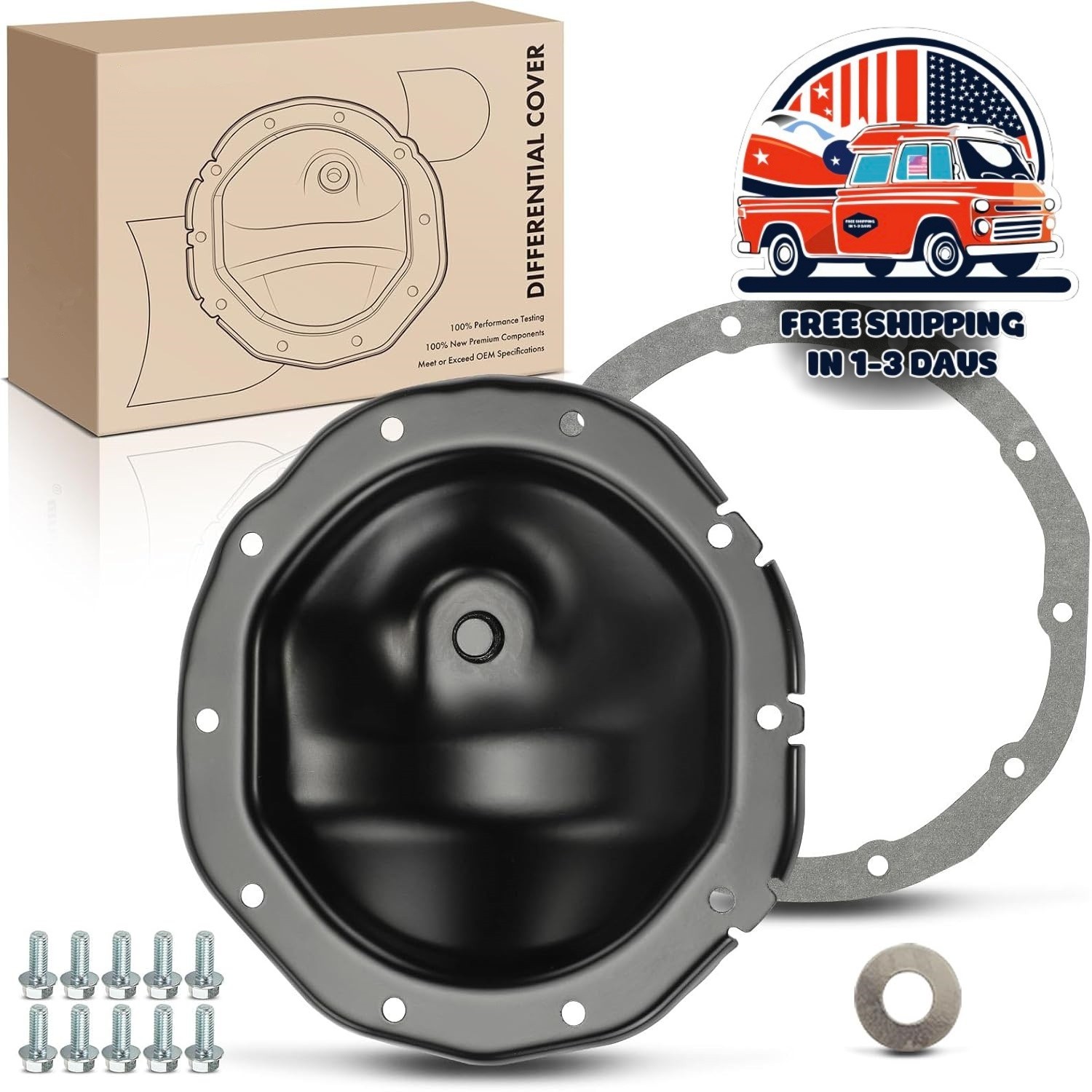 Tapa del diferencial con junta, compatible con modelos Chevy, GMC y Cadillac US Tapa del diferencial con junta, compatible con modelos Chevy, GMC y Cadillac US