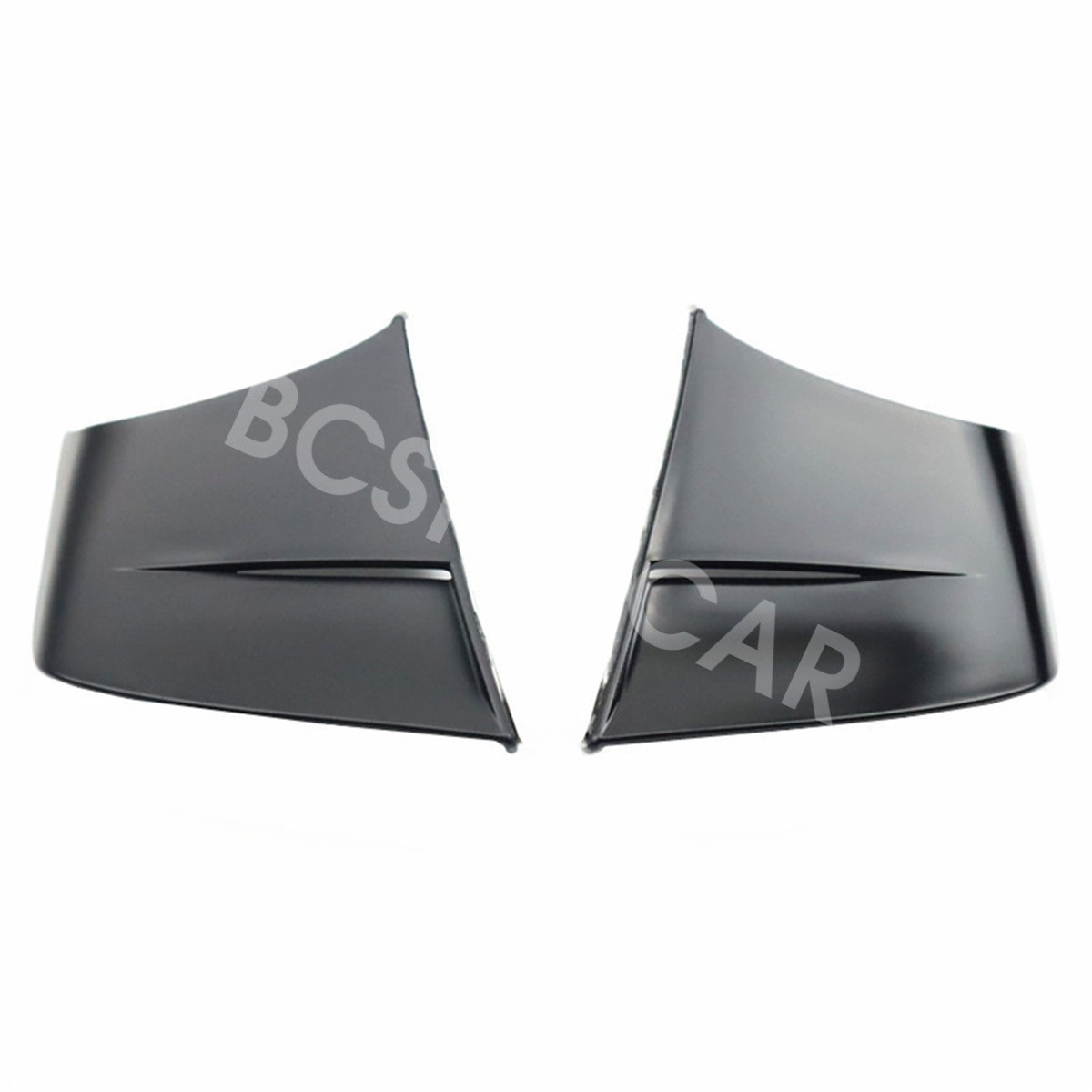 2Pcs Motorcycle Winglet Aerodynamic Spoiler Wing Trim Sticker Decal Glossy Black