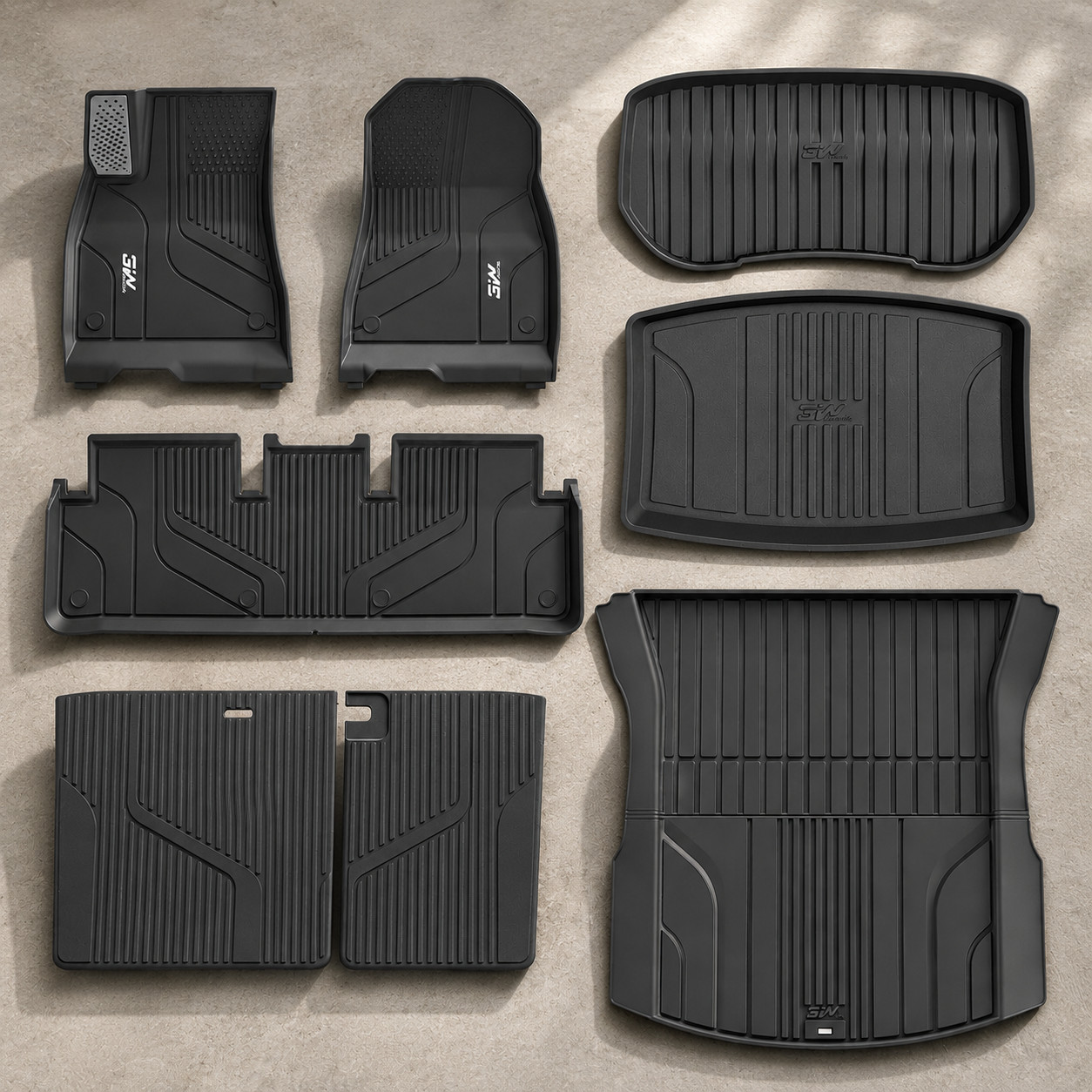 3W Floor Mats & Cargo Liners with Metal Pedal for 2024-2026 Tesla Model 3 TPE 3W Floor Mats & Cargo Liners with Metal Pedal for 2024-2026 Tesla Model 3 TPE