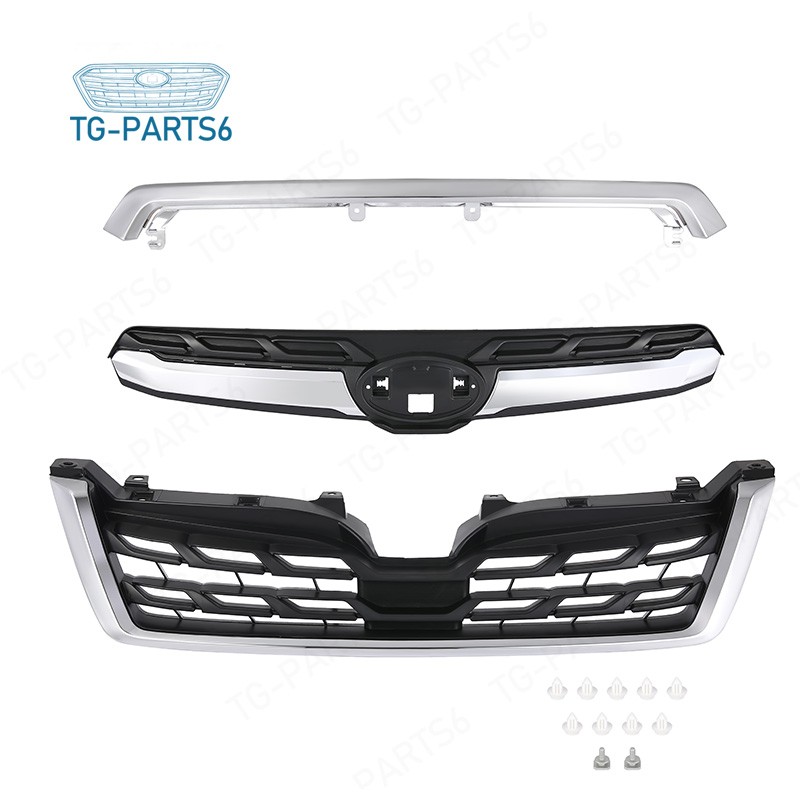3PCS For 2014-2018 Subaru Forester Front Bumper Upper Grille Grill Honeycomb 3PCS For 2014-2018 Subaru Forester Front Bumper Upper Grille Grill Honeycomb