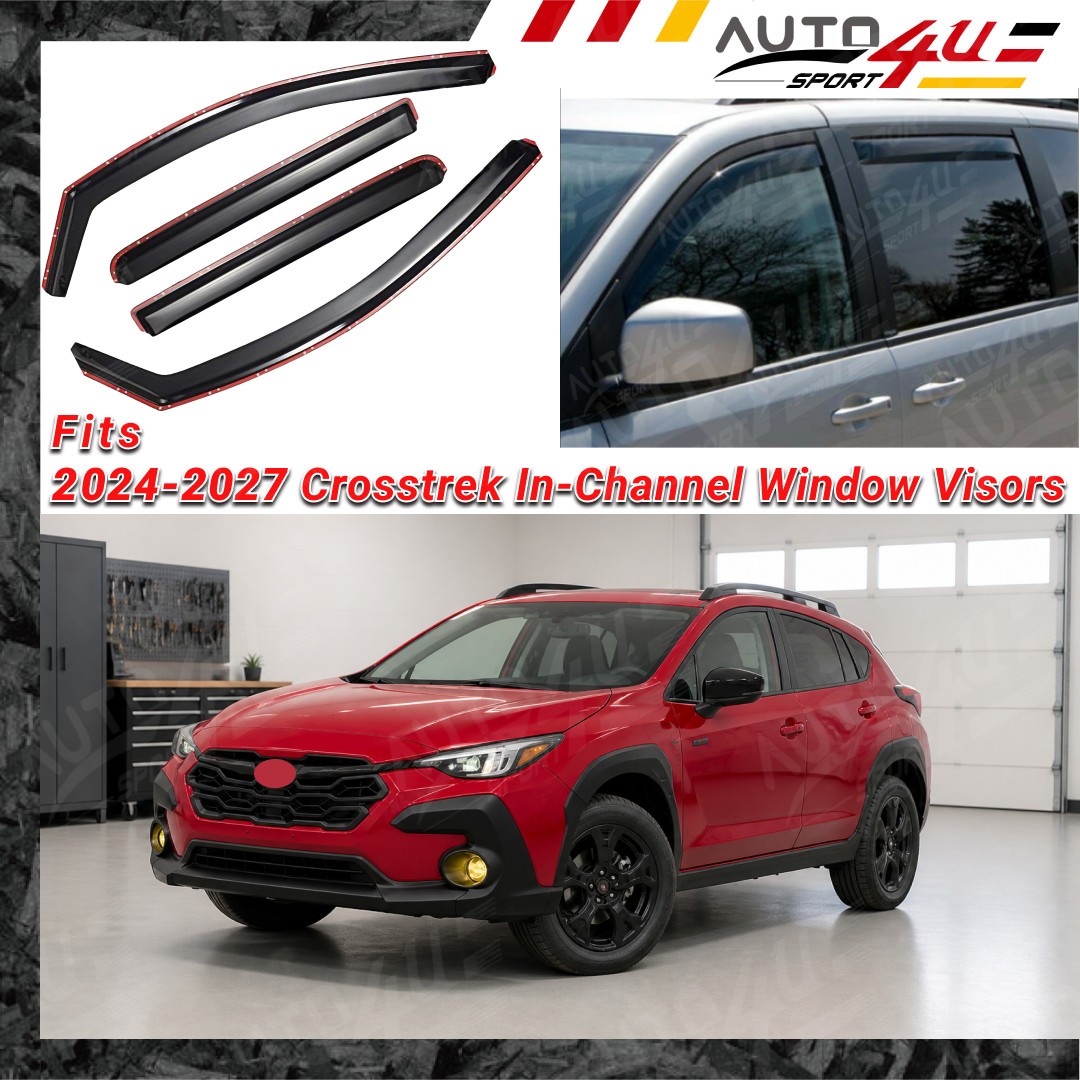Fit 2024-2027 Subaru Crosstrek In-Channel Rain Guard Window Visors Sun Deflecto Fit 2024-2027 Subaru Crosstrek In-Channel Rain Guard Window Visors Sun Deflecto